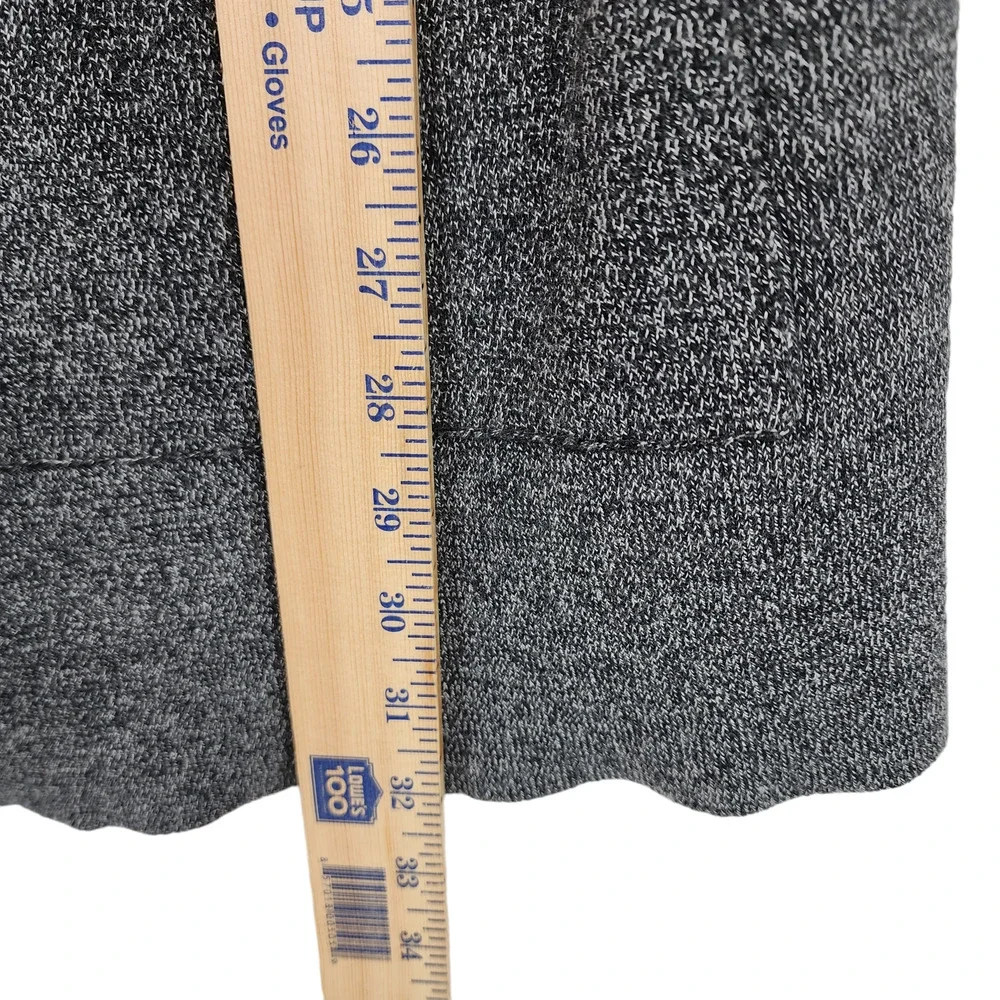 Zara‎ S Womens Cardigan Sweater Gray Black Oversized Open Front Faux Leather